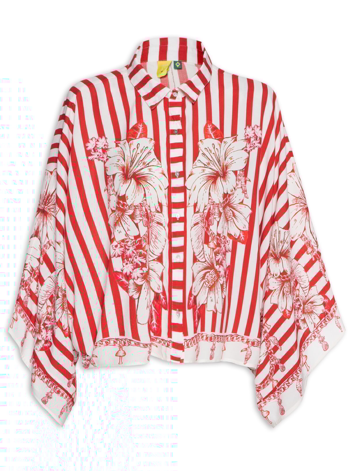 Camisa Feminina Aurora Tropical - Vermelho