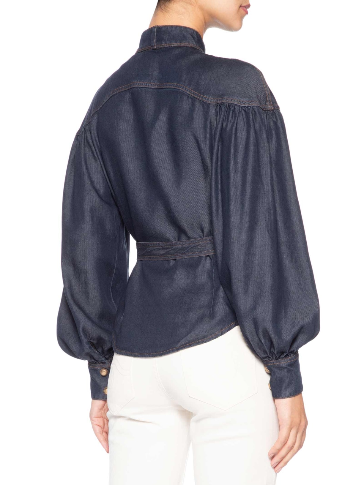 Camisa Feminina Aveline Dark Denim Azul Bo.bô