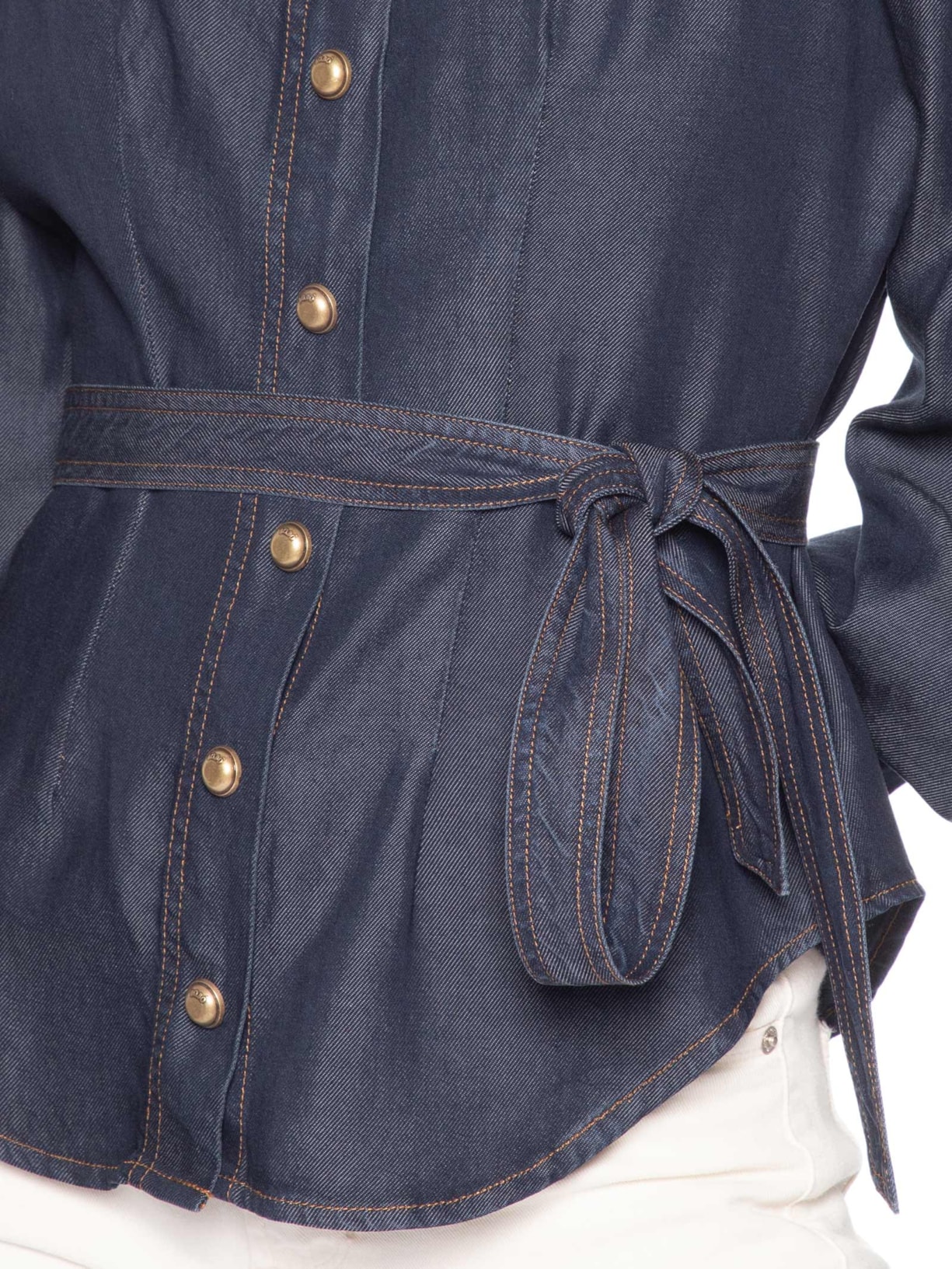 Camisa Feminina Aveline Dark Denim Azul Bo.bô