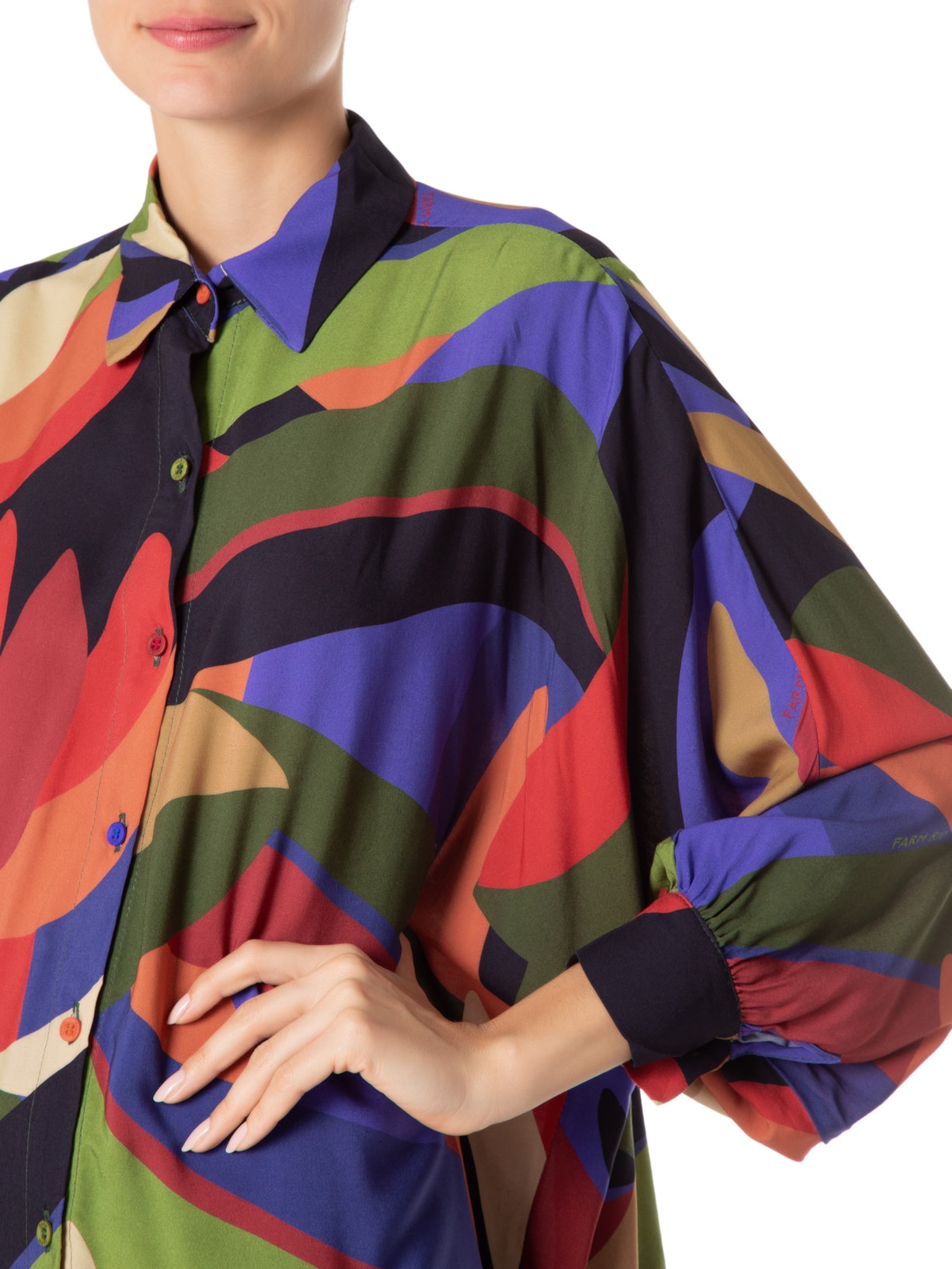 Camisa Feminina Bananeira Gráfica Azul Farm