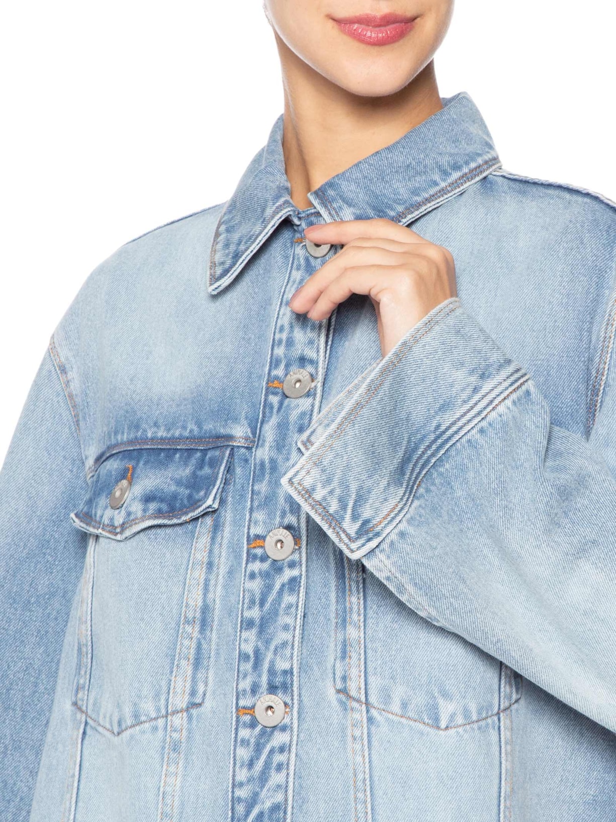 Camisa Feminina Barra A Fio Azul Animale