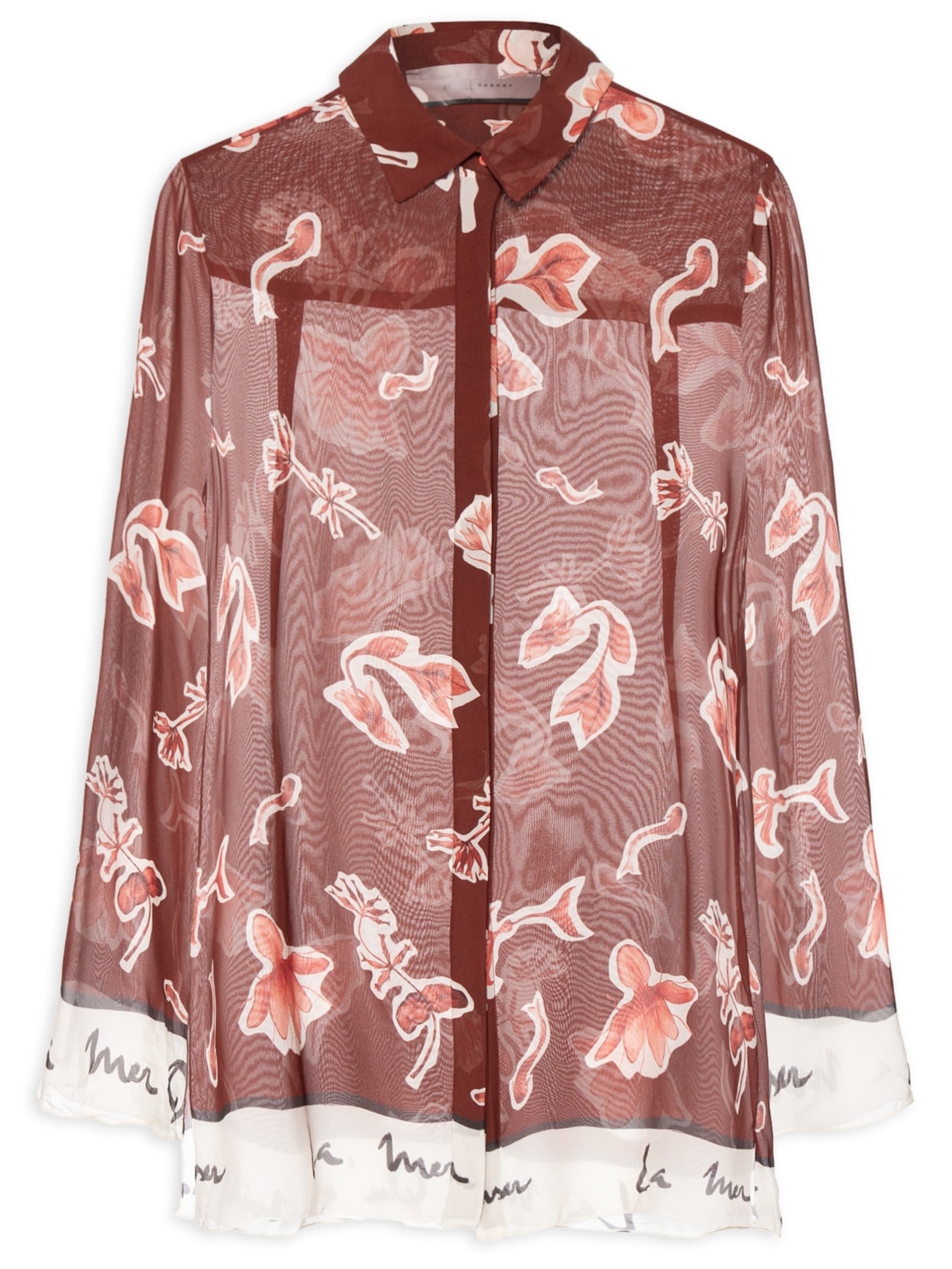 Camisa Feminina Barrado Bar La Mer Marrom Animale Resort