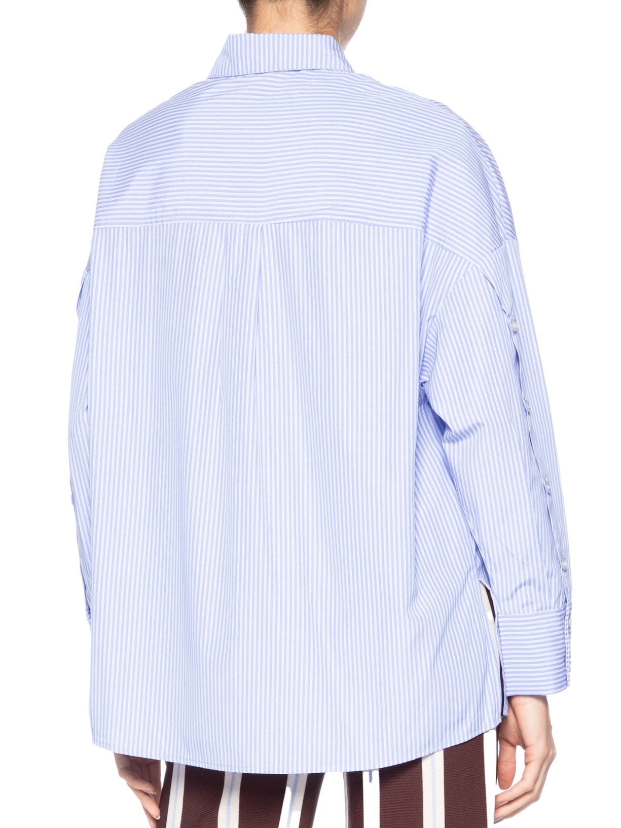 Camisa Feminina Basic Listrada Azul Animale Jeans