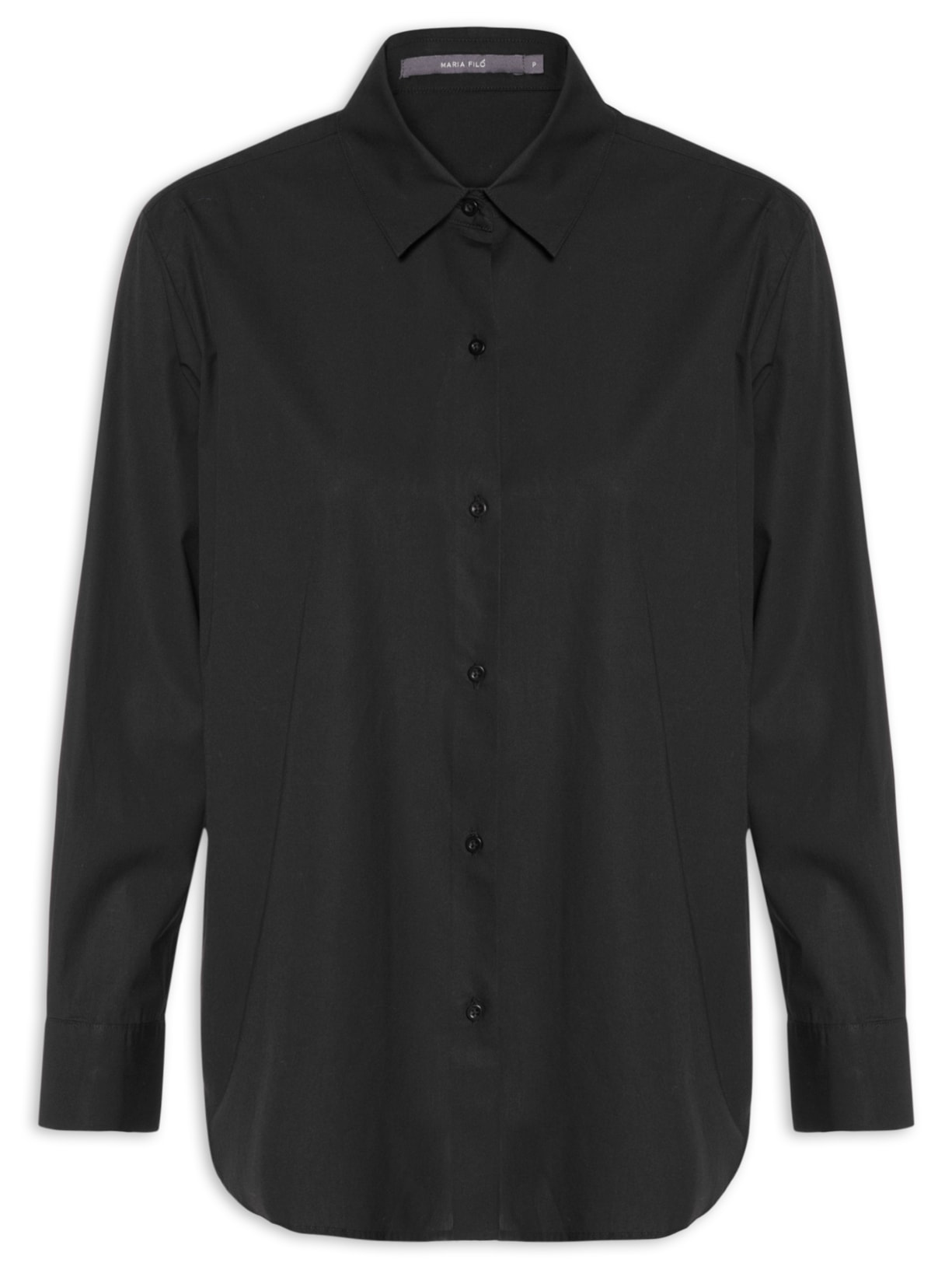 Camisa Feminina Básica Algodão - Preto