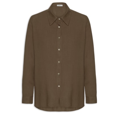 Camisa Feminina Básica - Marrom