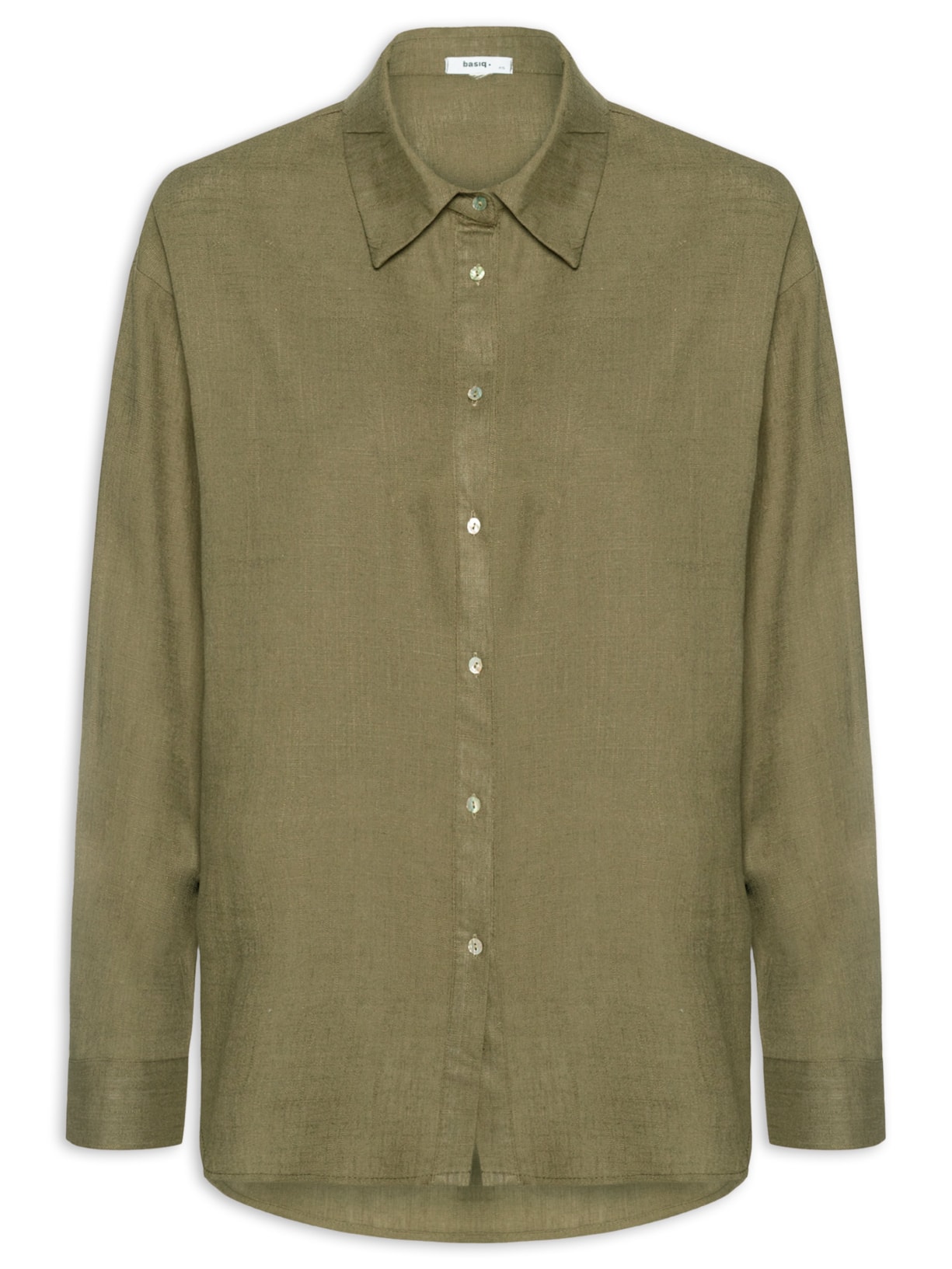 Camisa Feminina Básica Verde Basiq