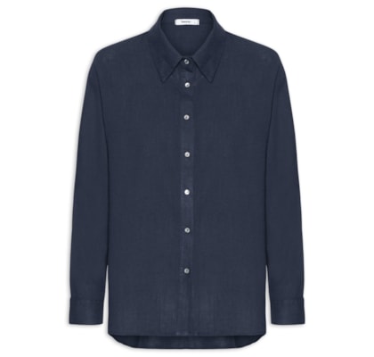 Camisa Feminina Básica – Azul