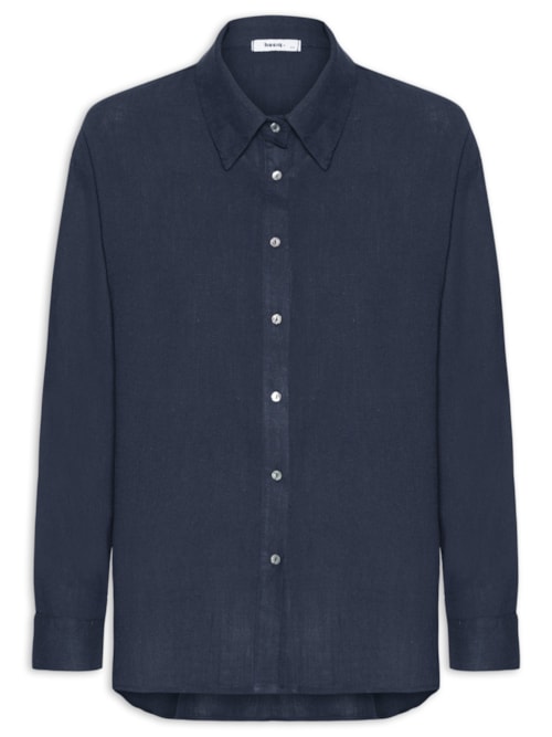 Camisa Feminina Básica – Azul