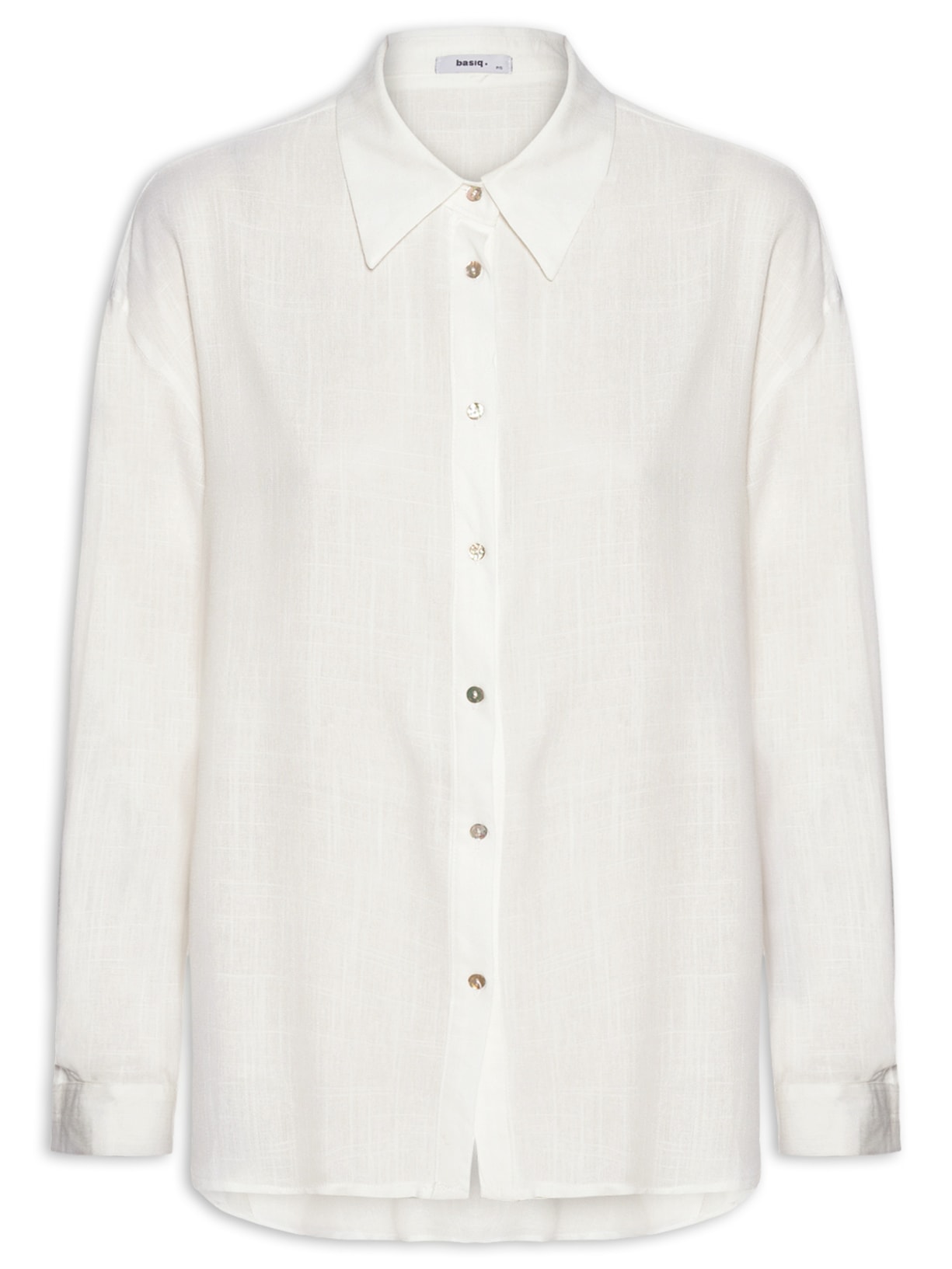 Camisa Feminina Básica – Branco Basiq