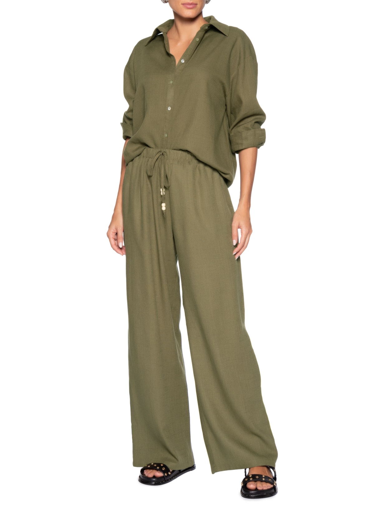 Camisa Feminina Básica – Verde Basiq