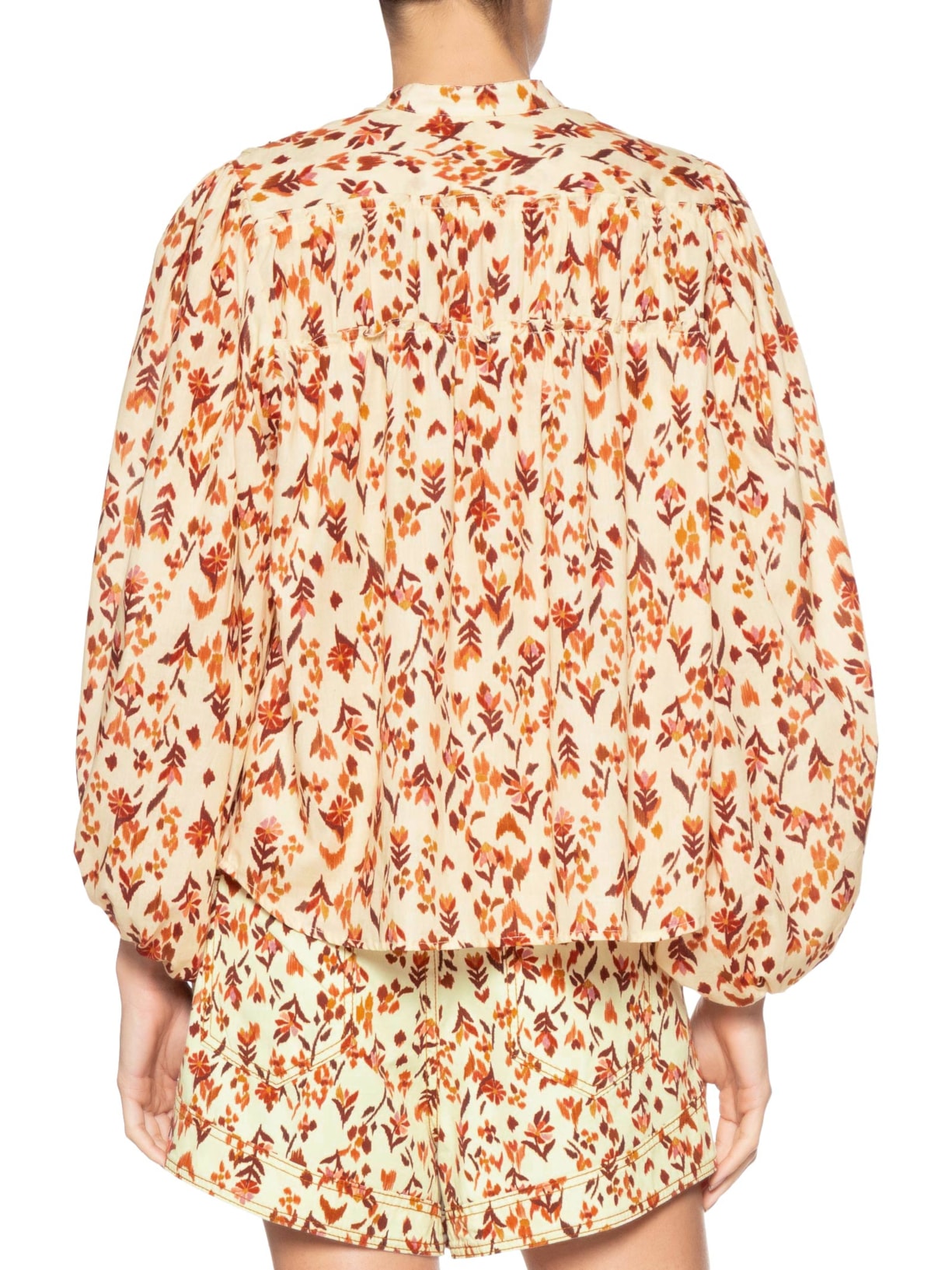 Camisa Feminina Bata Est Jardim Ikat Amarelo Dress To