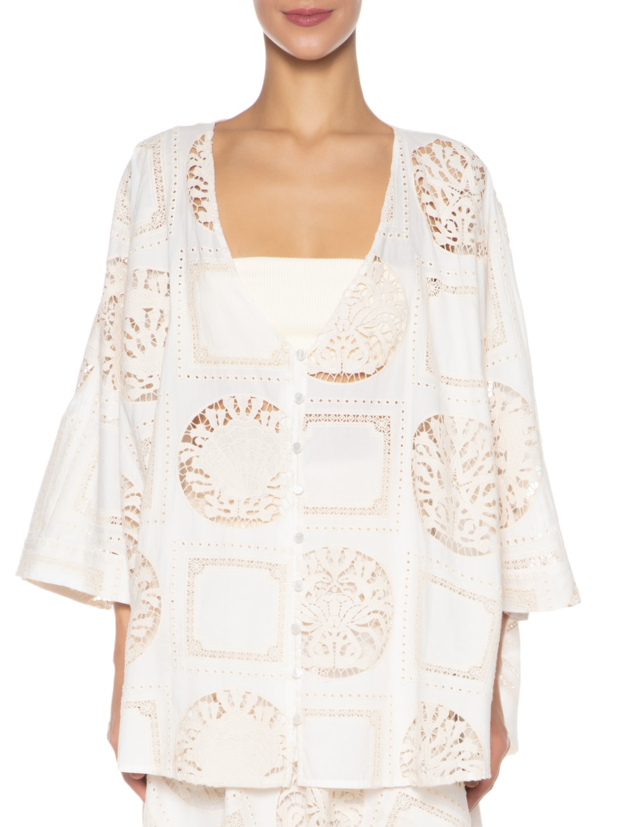 Camisa Feminina Bebela Off White Le Soleil D'été