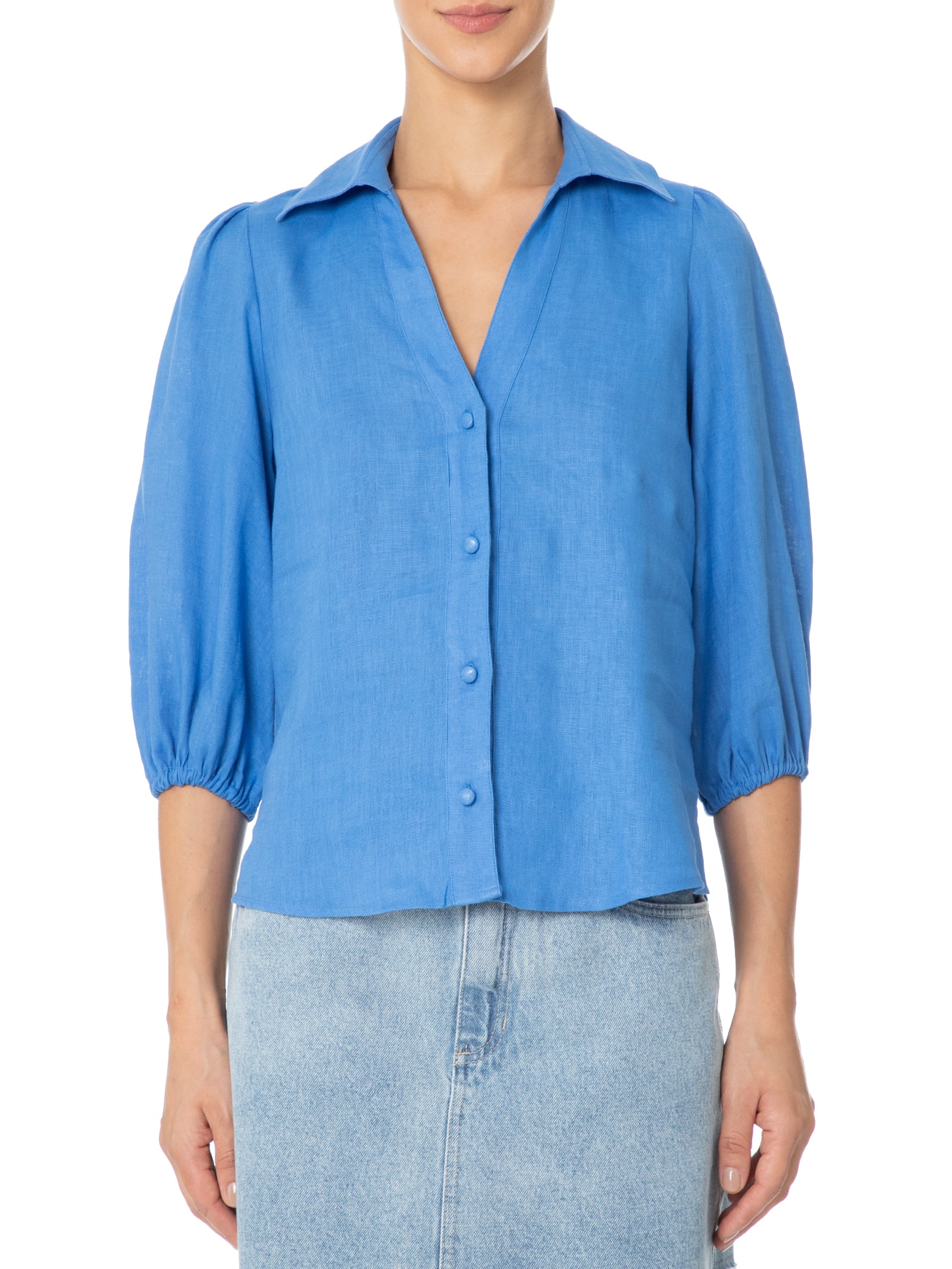 Camisa Feminina Beck I - Le Lis - Azul
