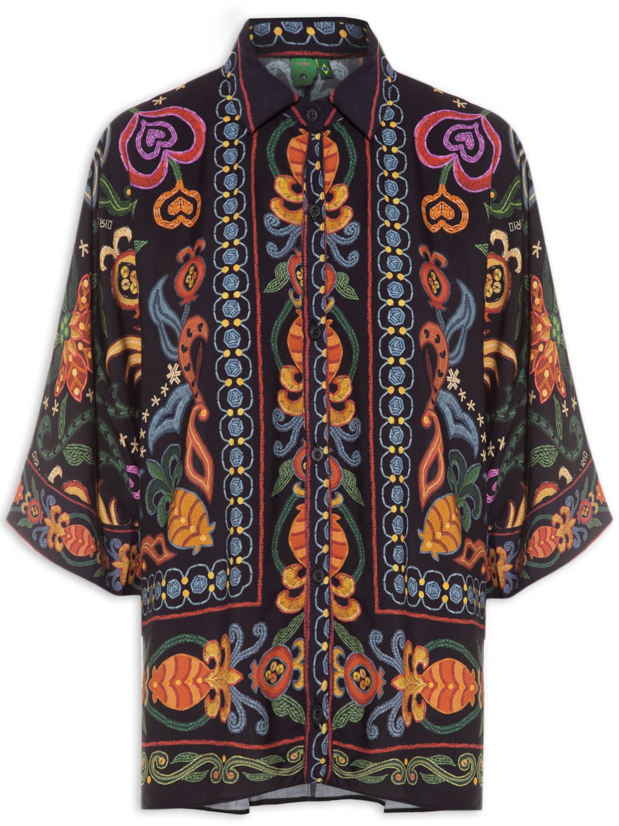 Camisa Feminina Beleza Tropical - Preto