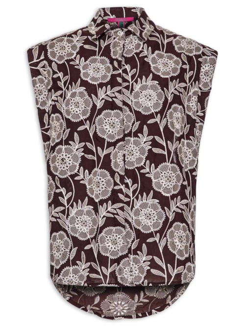 Camisa Feminina Belle V26 - Marrom