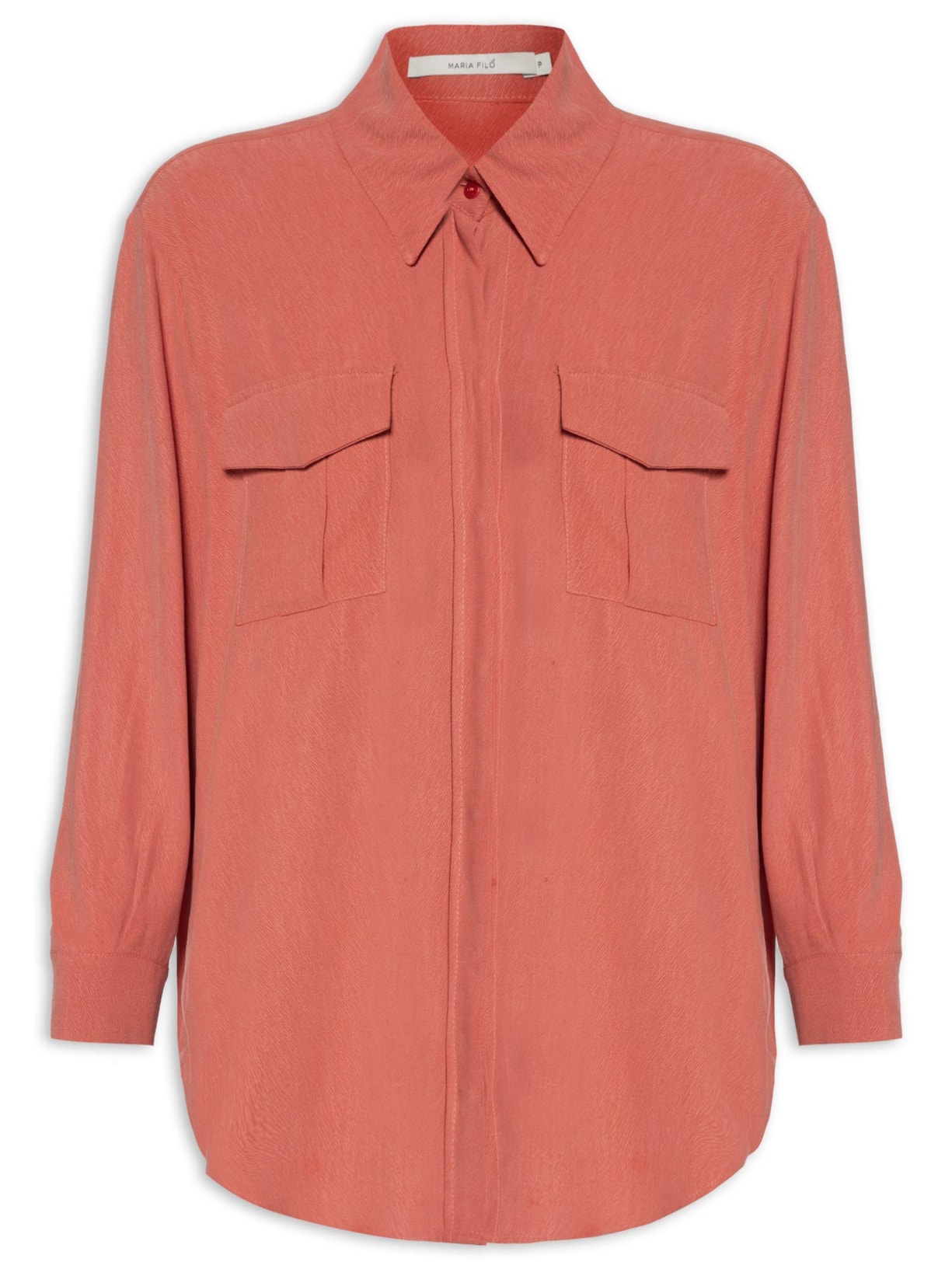 Camisa Feminina Bolso Frente - Rosa