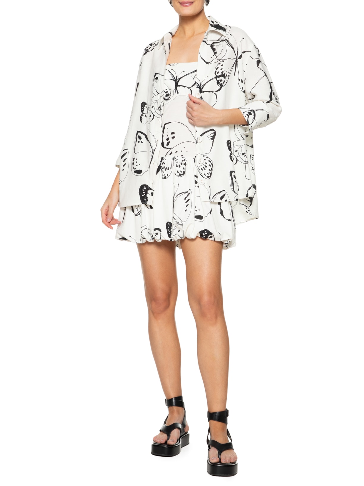 Camisa Feminina Borbo Asa Off White Farm