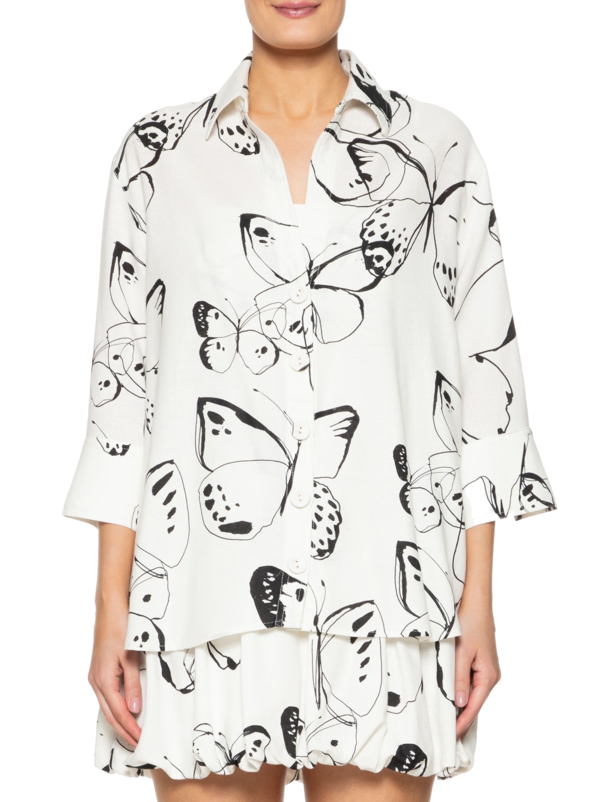 Camisa Feminina Borbo Asa Off White Farm