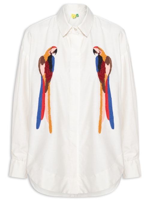 Camisa Feminina Bordada Araraquara - Branco