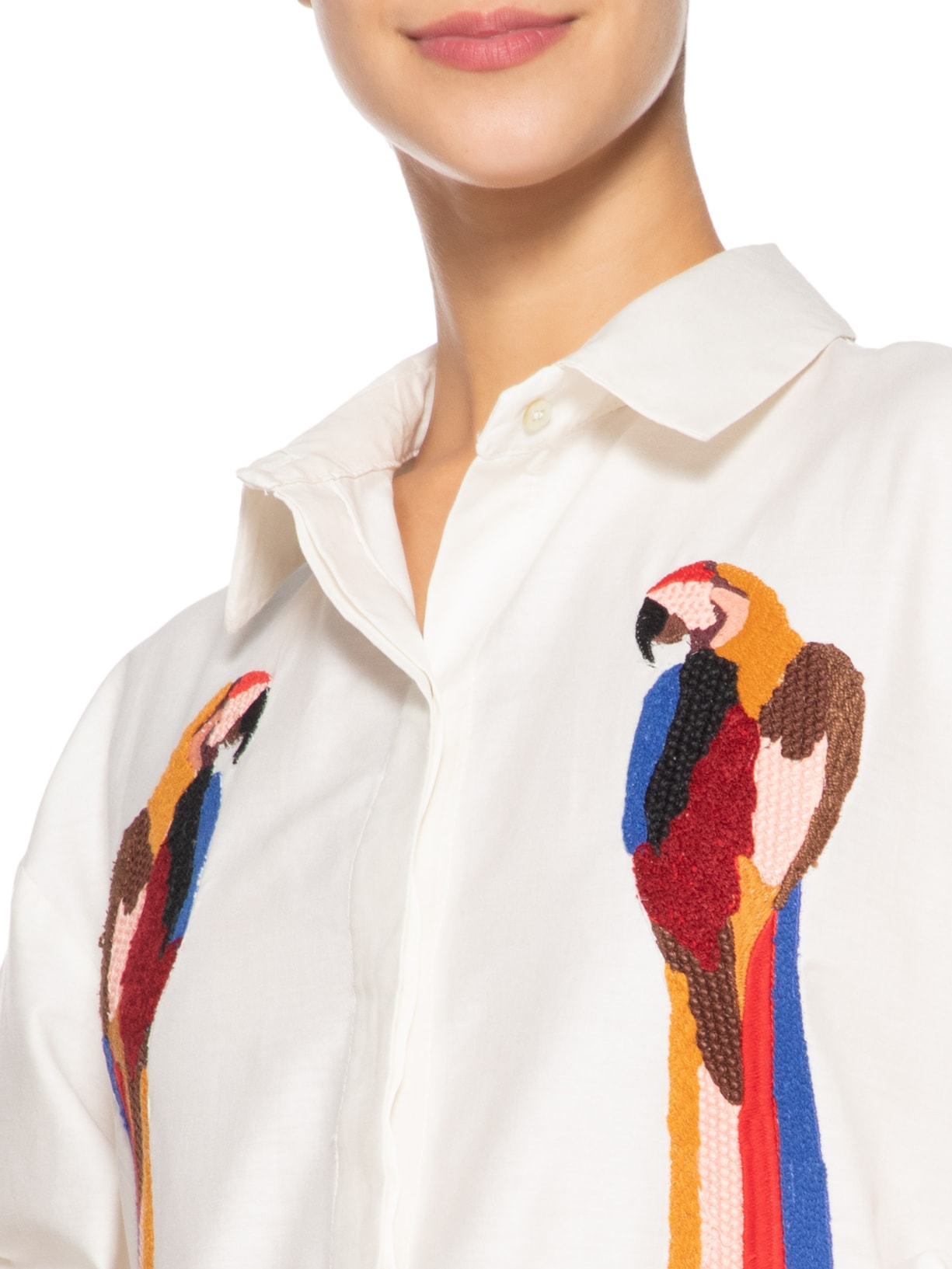 Camisa Feminina Bordada Araraquara Branco Farm