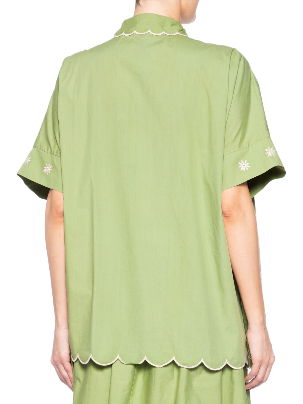 Camisa Feminina Bordada Bandanas Jardim Verde Farm