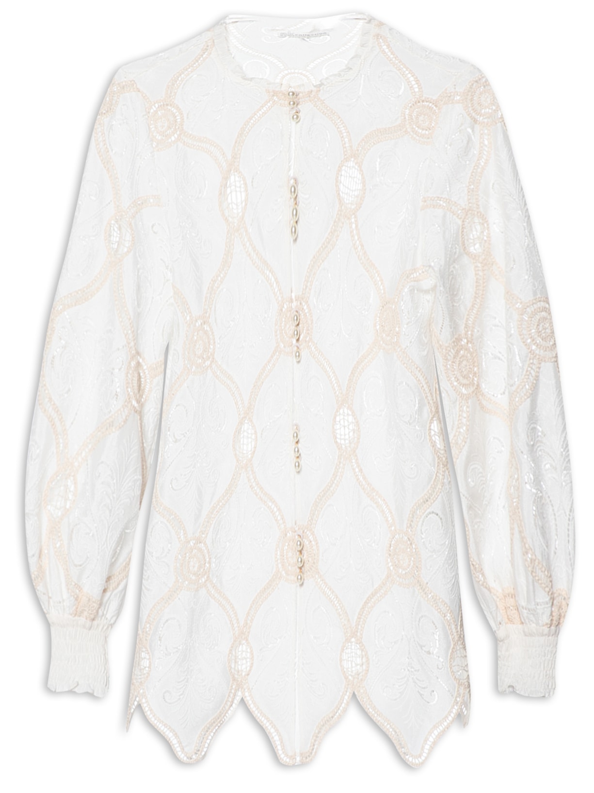 Camisa Feminina Bordado Sand Mike - Off White