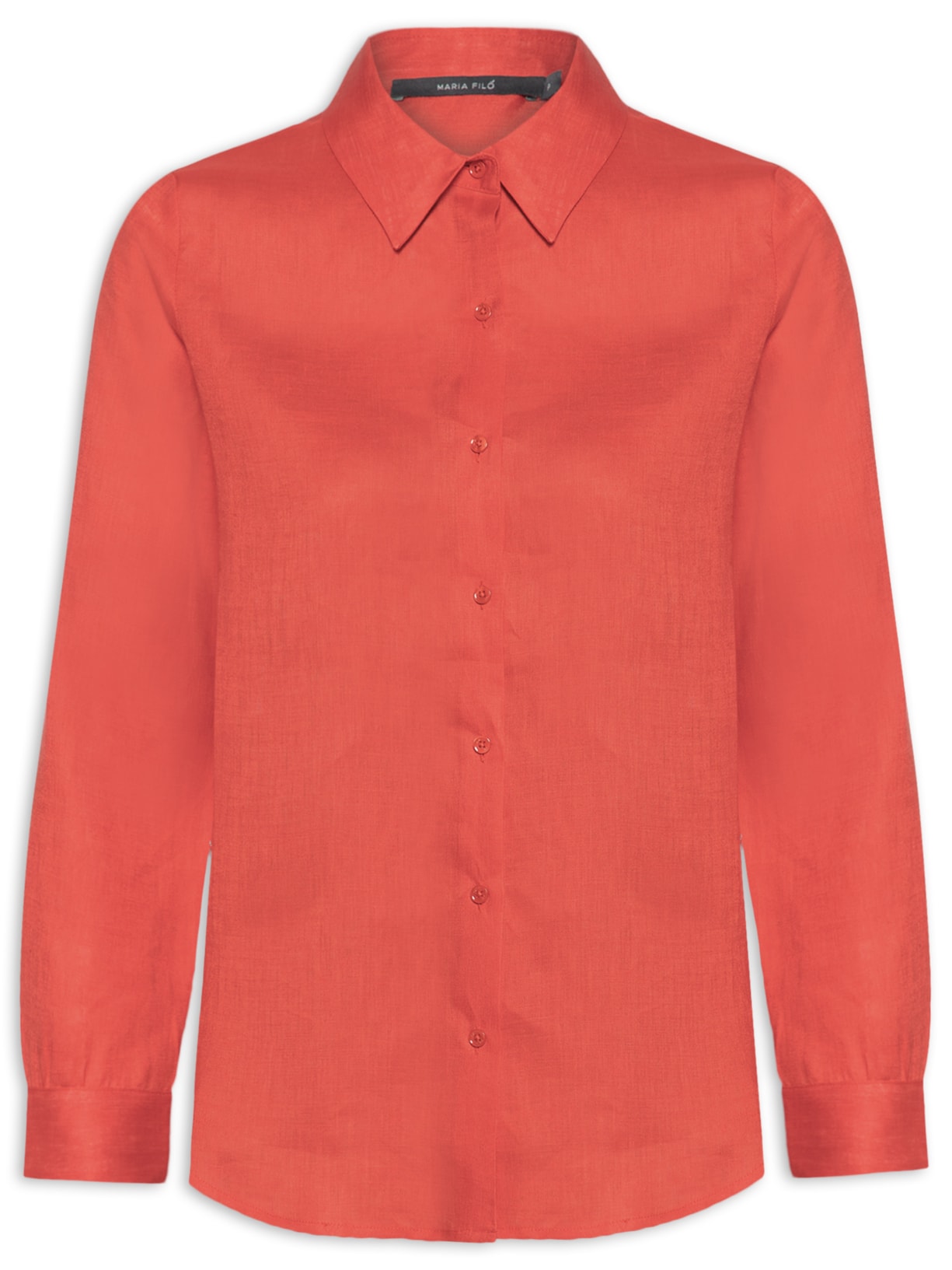 Camisa Feminina Botões Fraldada - Vermelho