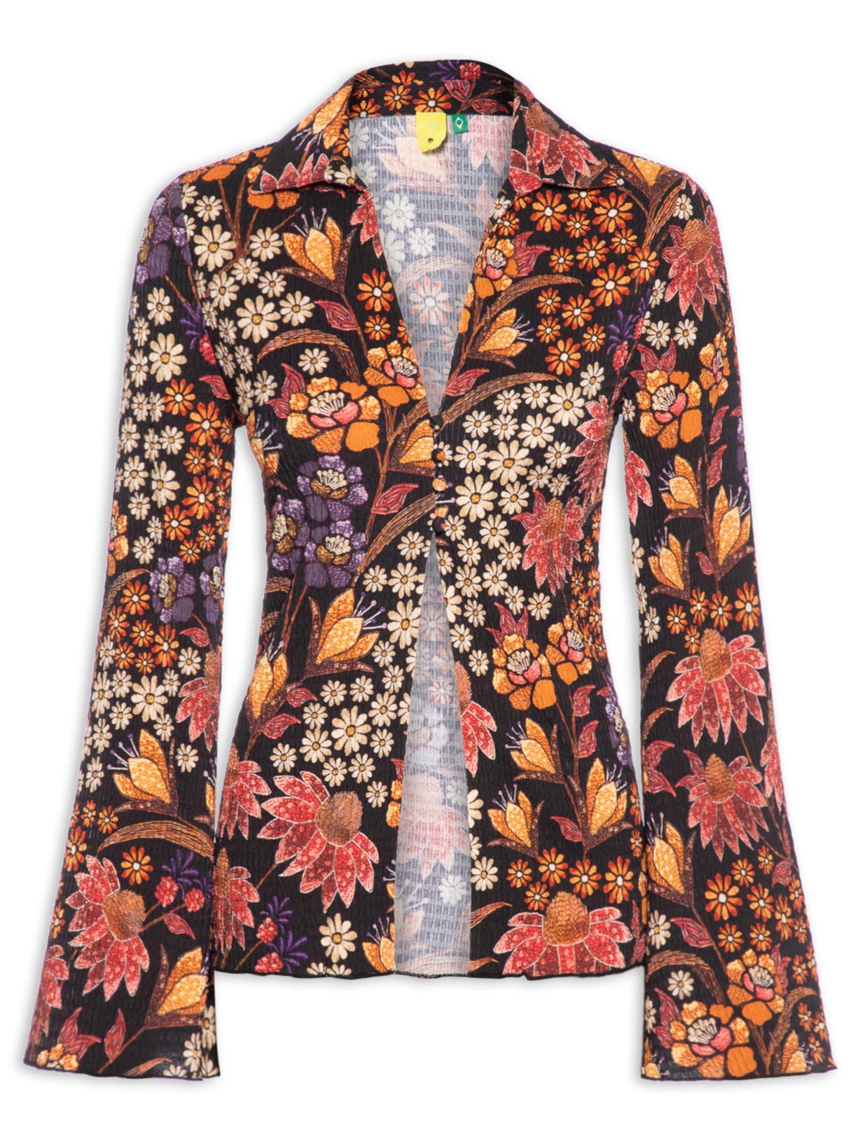 Camisa Feminina Botões Lili - Preto