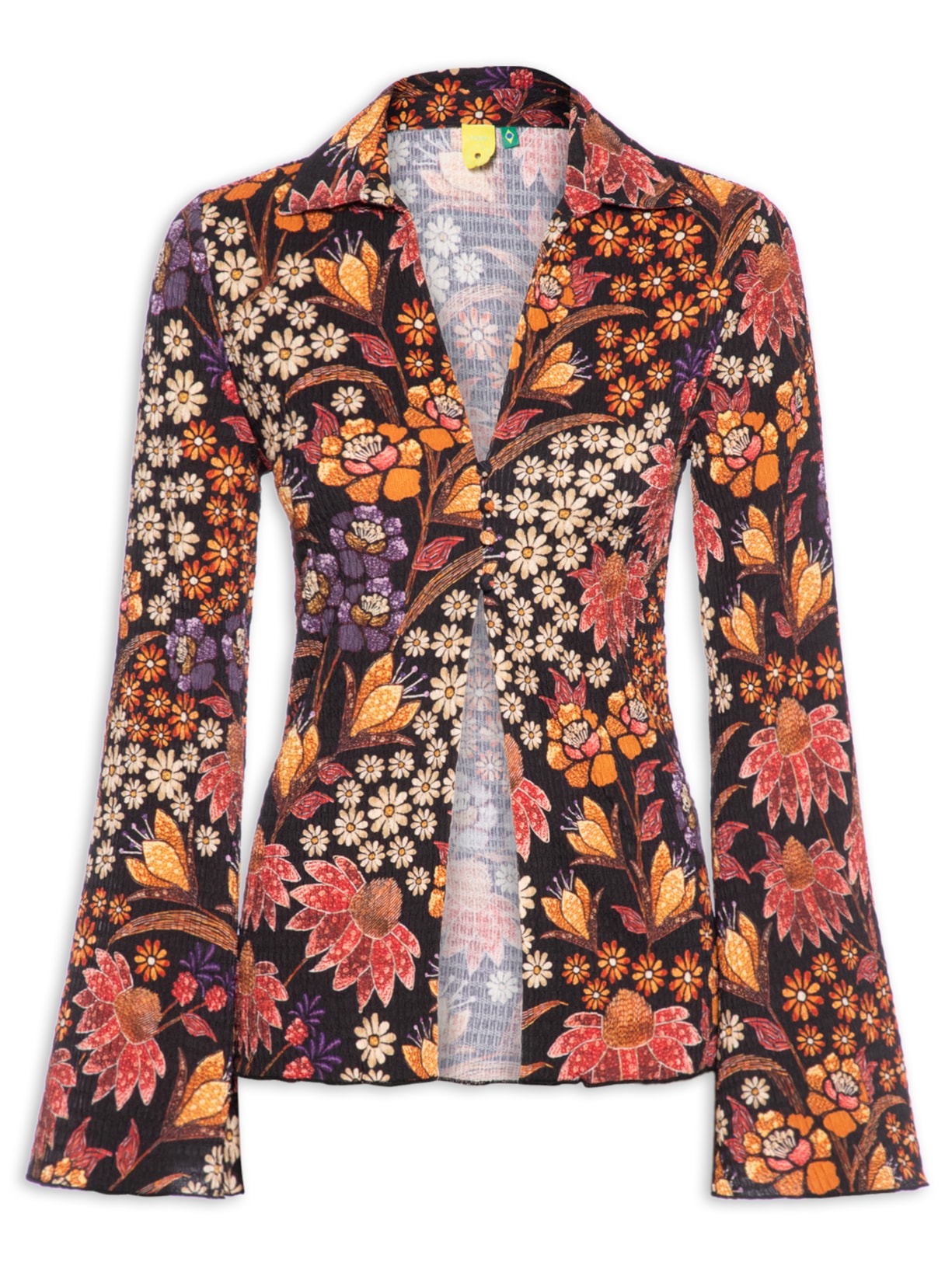 Camisa Feminina Botões Lili - Preto