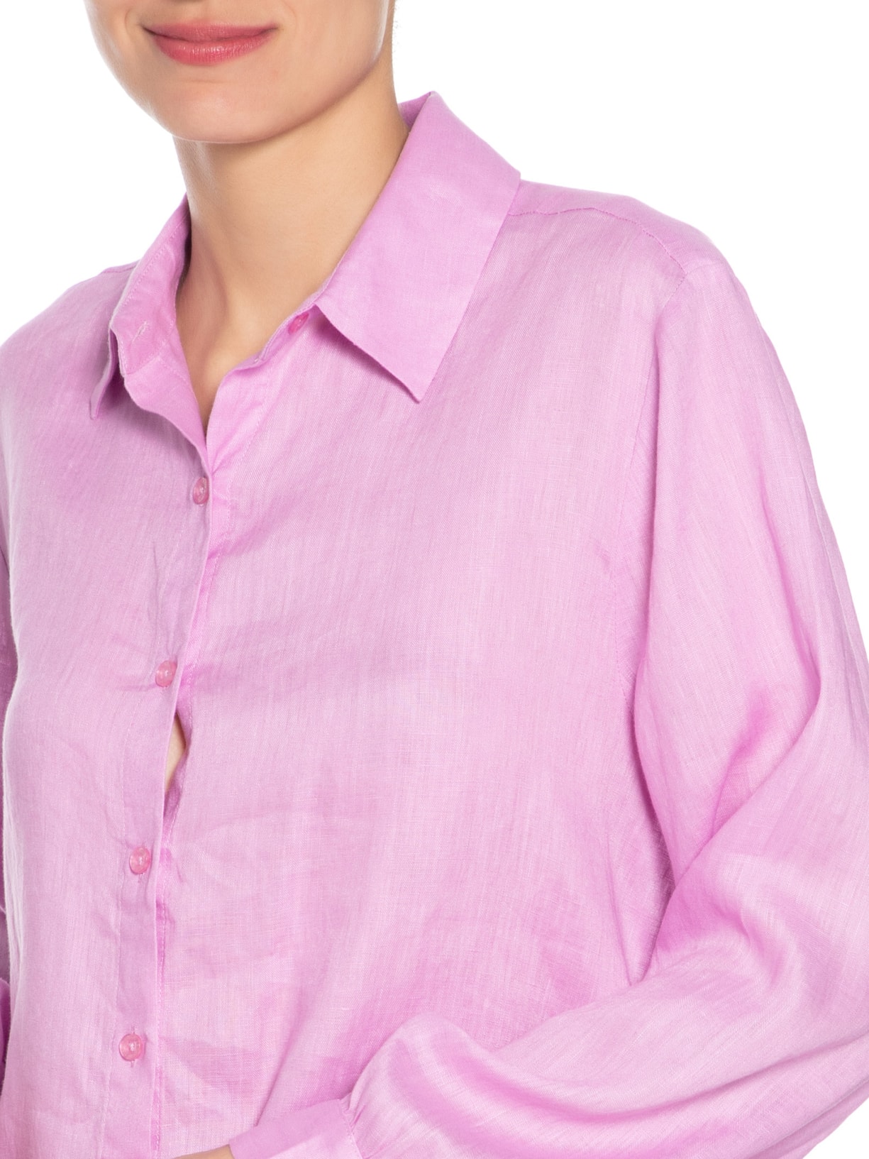 Camisa Feminina Botões Manga Longa Rosa Maria Filó