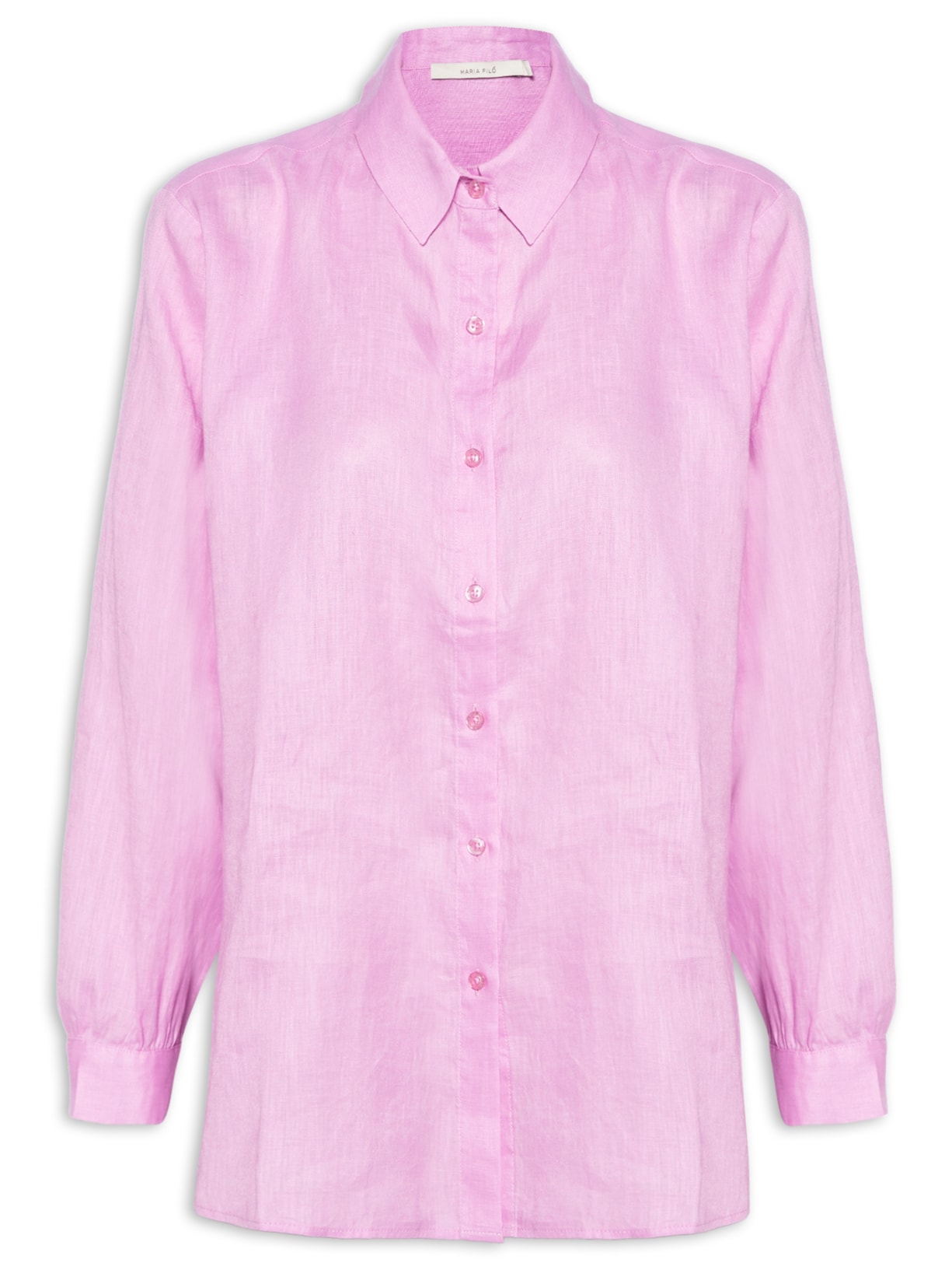 Camisa Feminina Botões Manga Longa Rosa Maria Filó