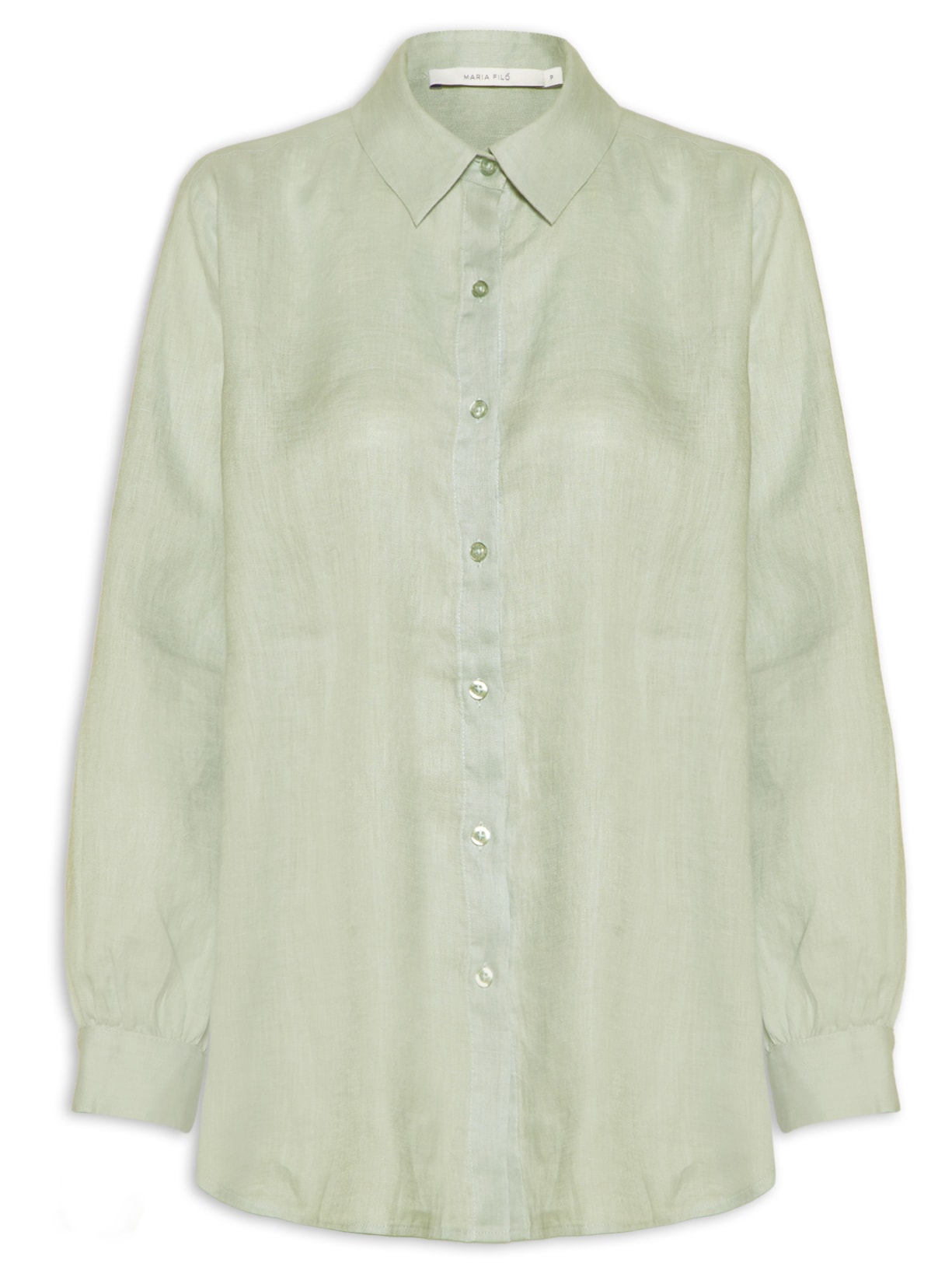 Camisa Feminina Botões Manga Longa - Verde