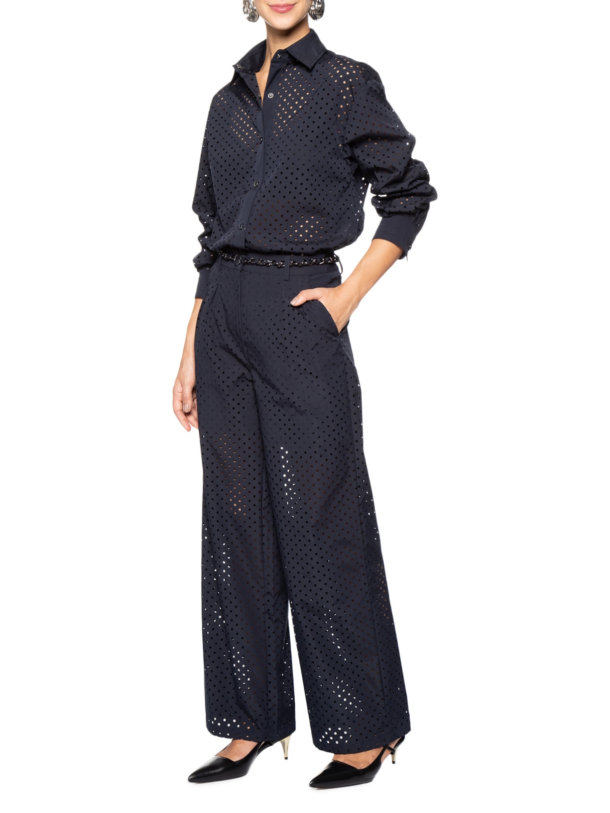 Camisa Feminina Brigitte Azul Le Lis