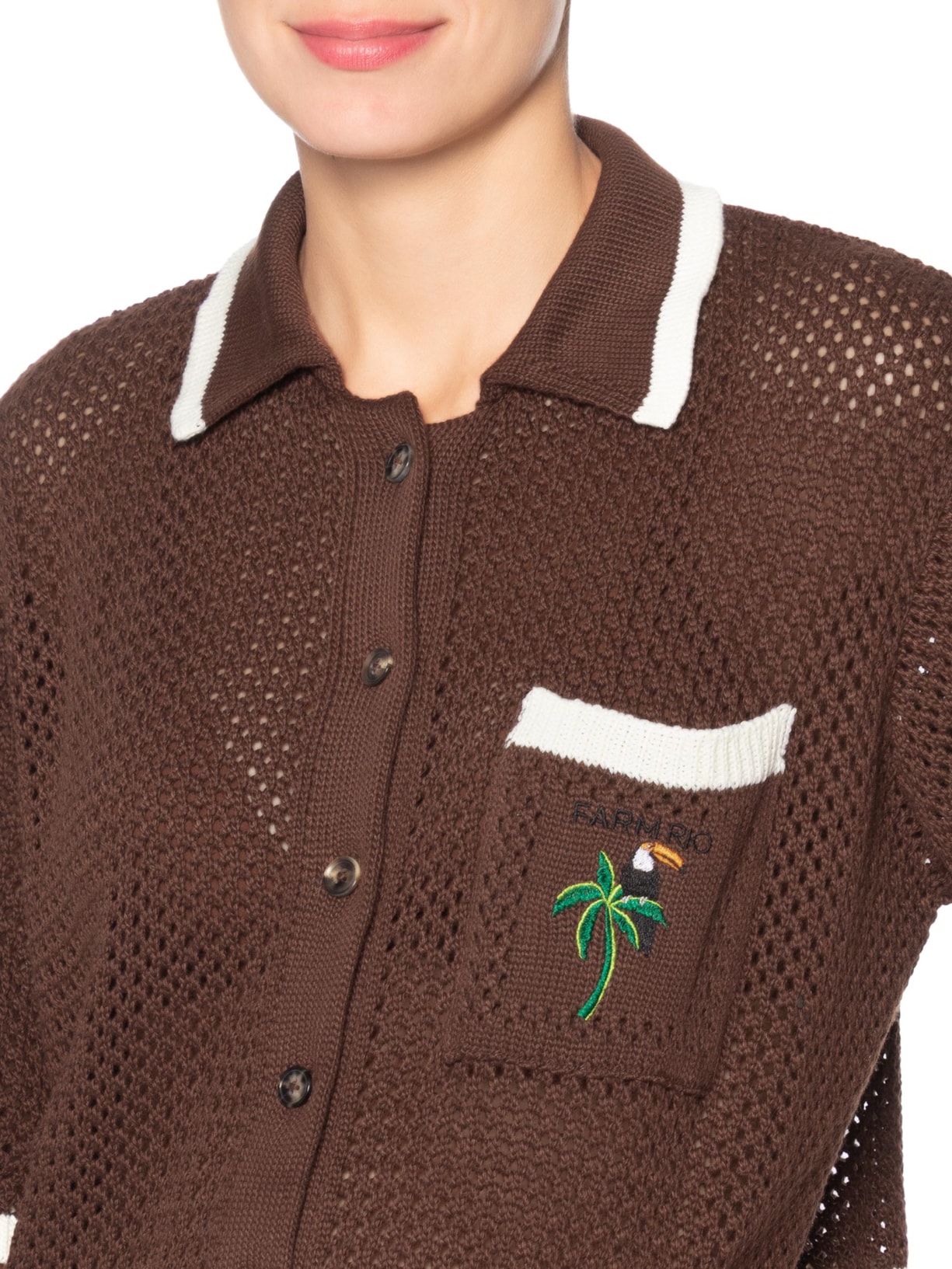 Camisa Feminina Cacau Marrom Farm