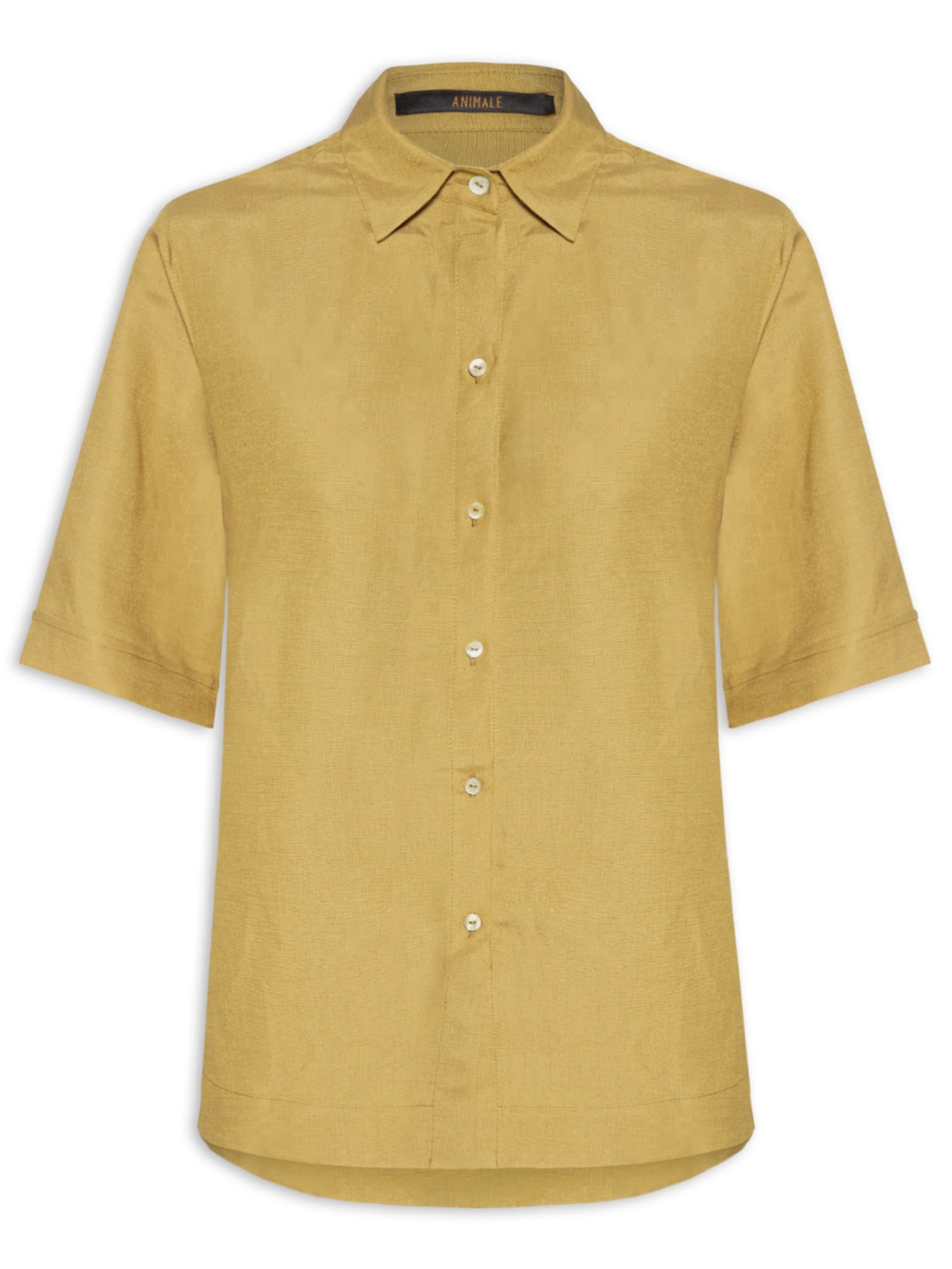Camisa Feminina Caixote Demerara Linho Verde Animale