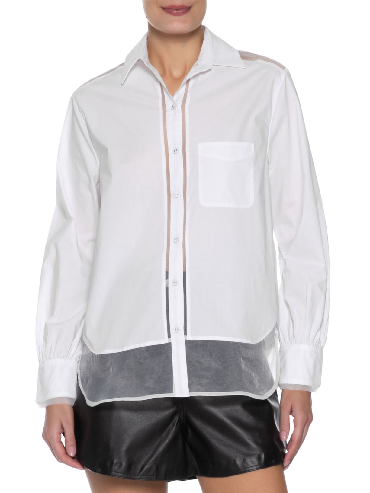 Camisa Feminina Camila Branco Le Lis