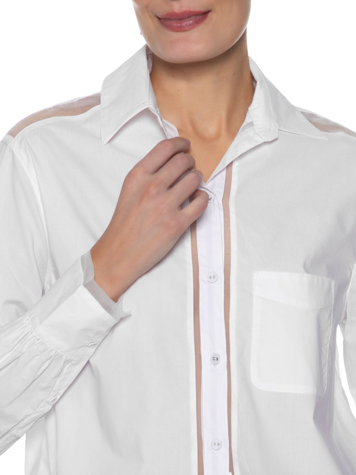 Camisa Feminina Camila Branco Le Lis
