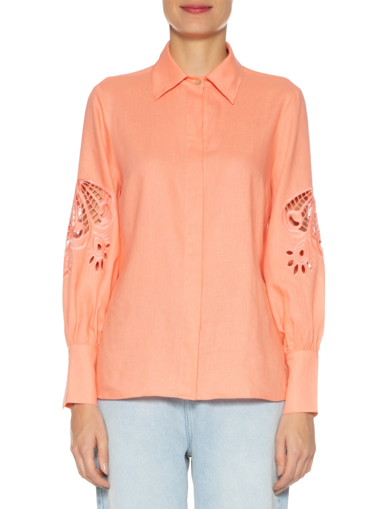 Camisa Feminina Camila Laranja Twenty Four Seven