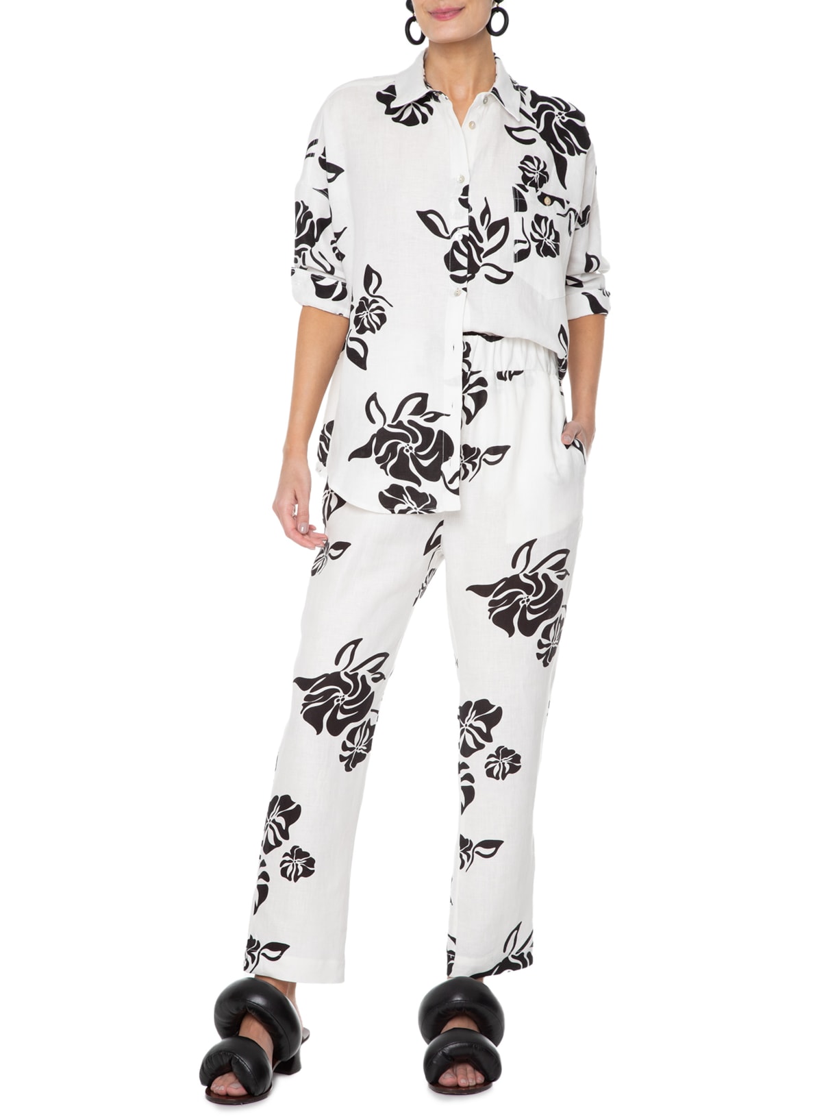 Camisa Feminina Capri Bco Branco Souq