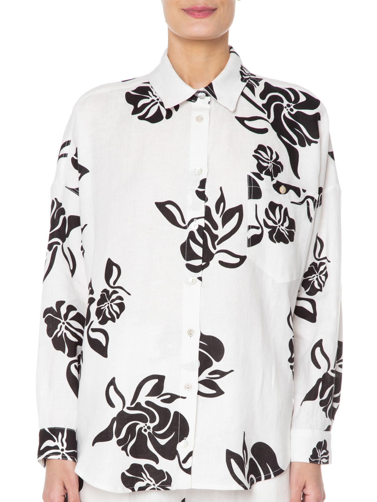 Camisa Feminina Capri Bco Branco Souq