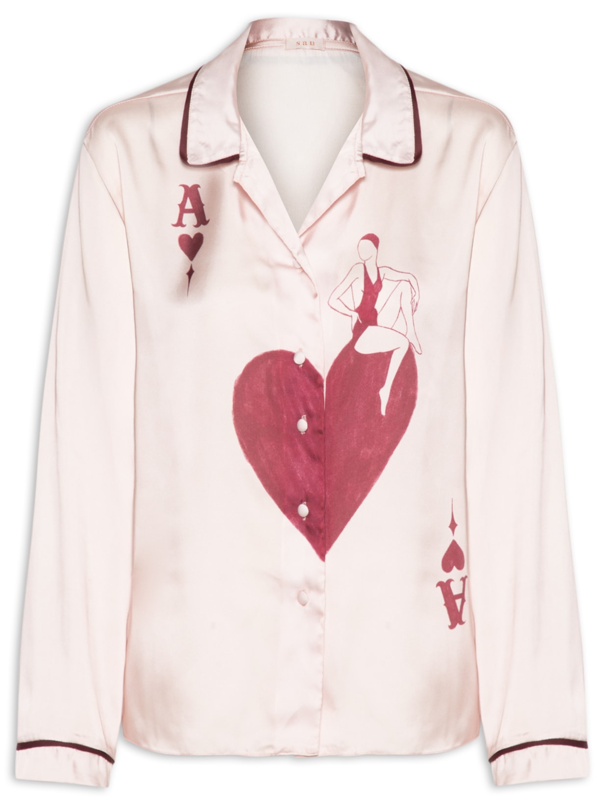 Camisa Feminina Cartas - Rosa