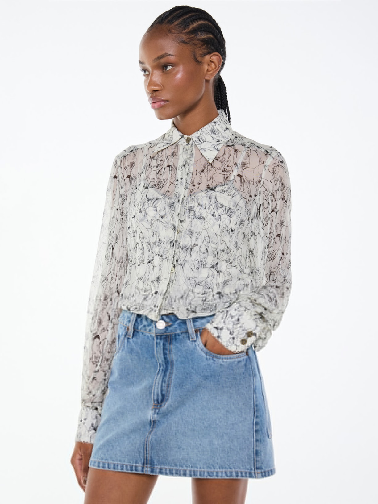 Camisa Feminina Chevalier I26 Branco Mixed