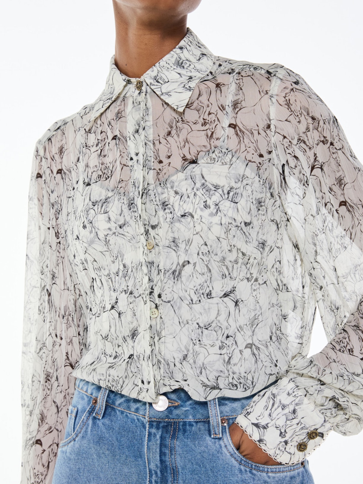 Camisa Feminina Chevalier I26 Branco Mixed