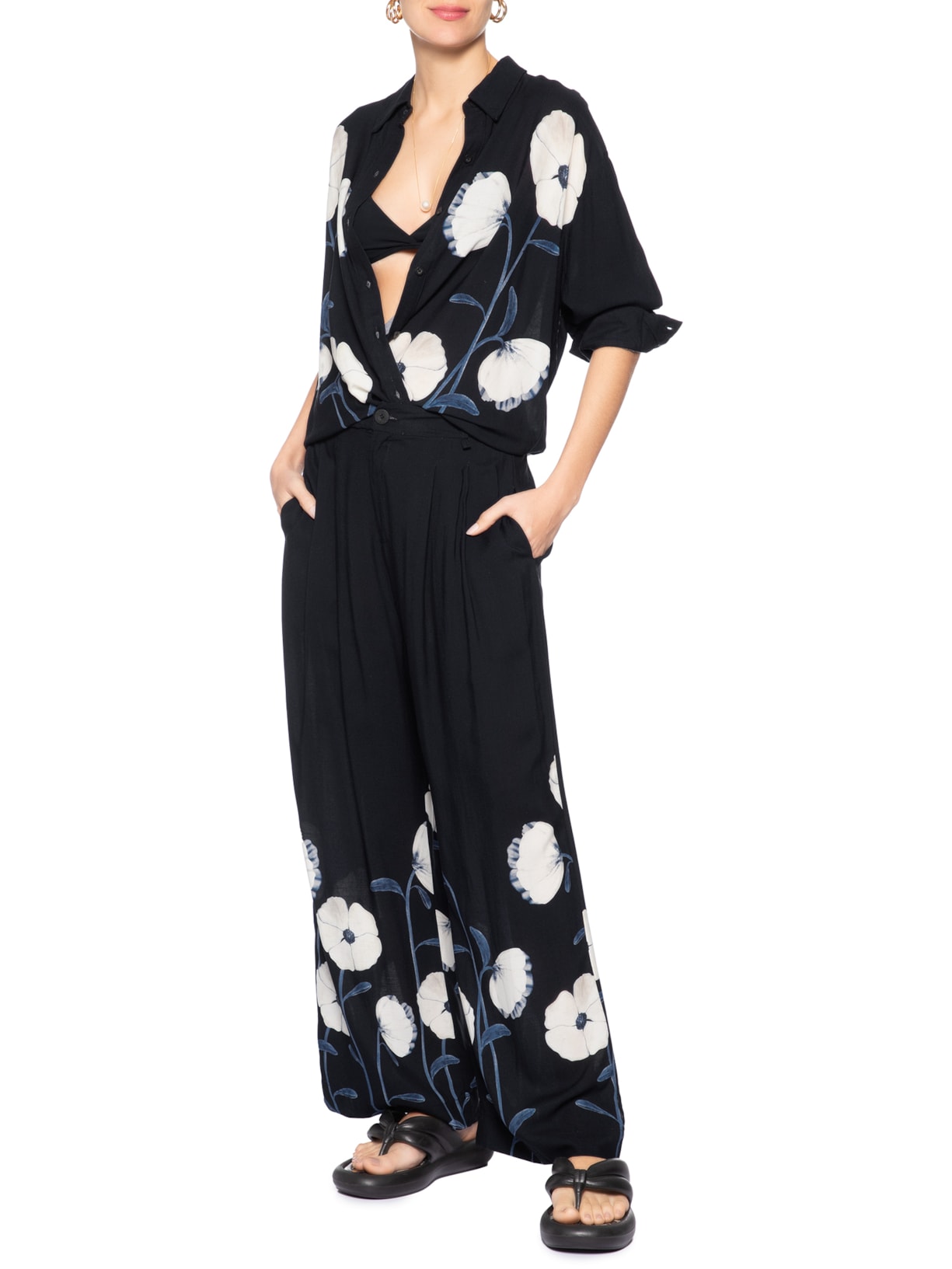 Camisa Feminina Ciana Preto Farm