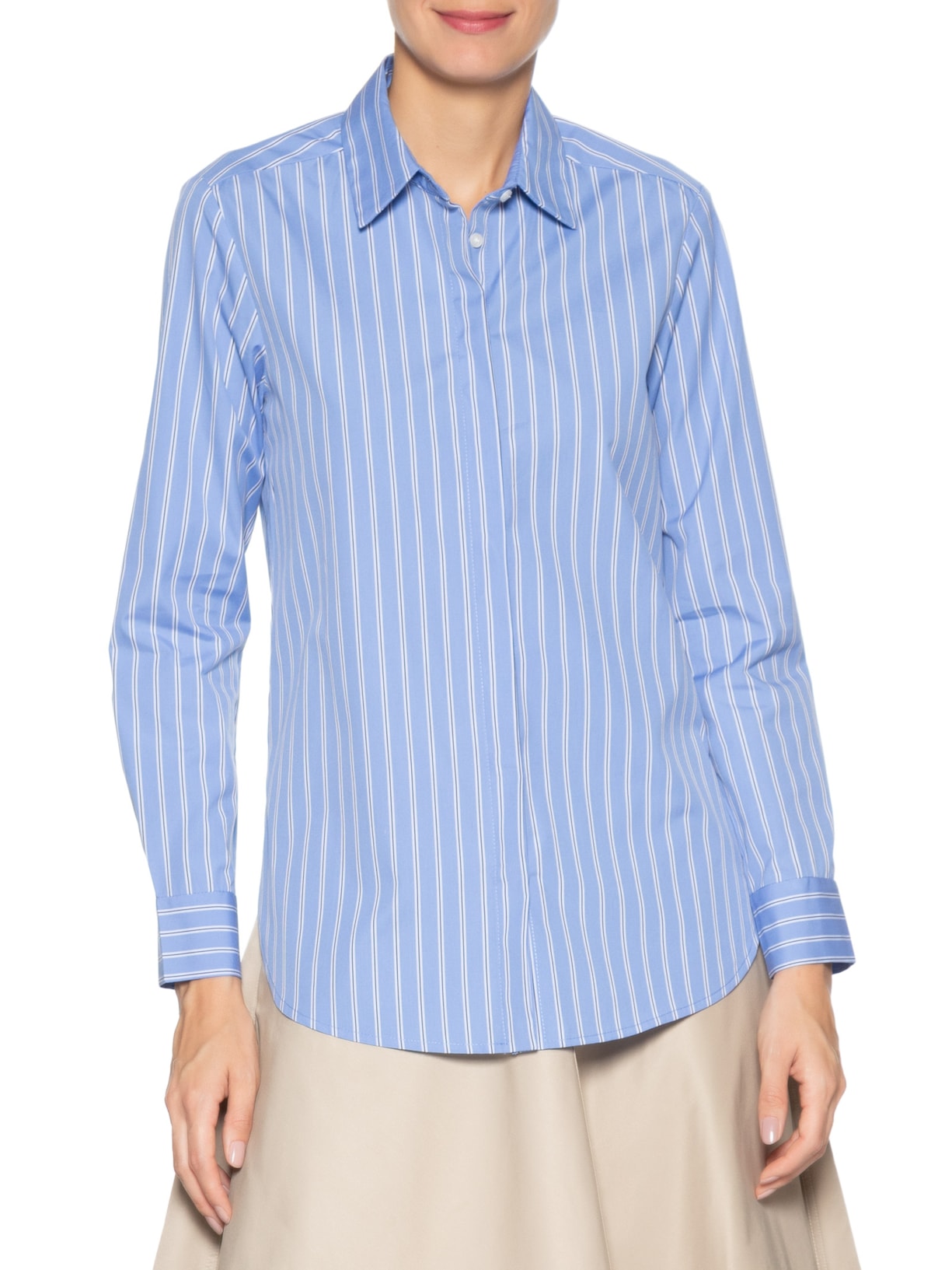 Camisa Feminina Clássica Azul Andrea Marques