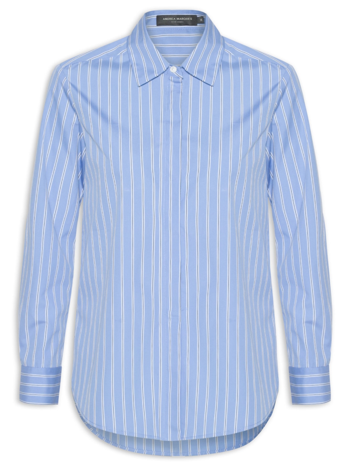 Camisa Feminina Clássica Azul Andrea Marques