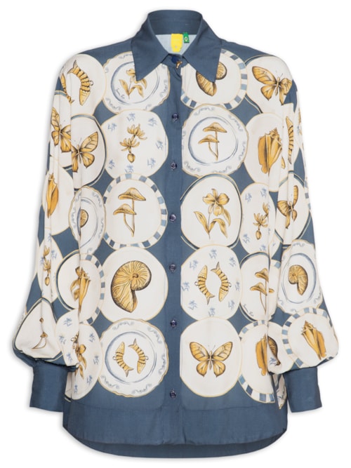 Camisa Feminina Coleção - Azul