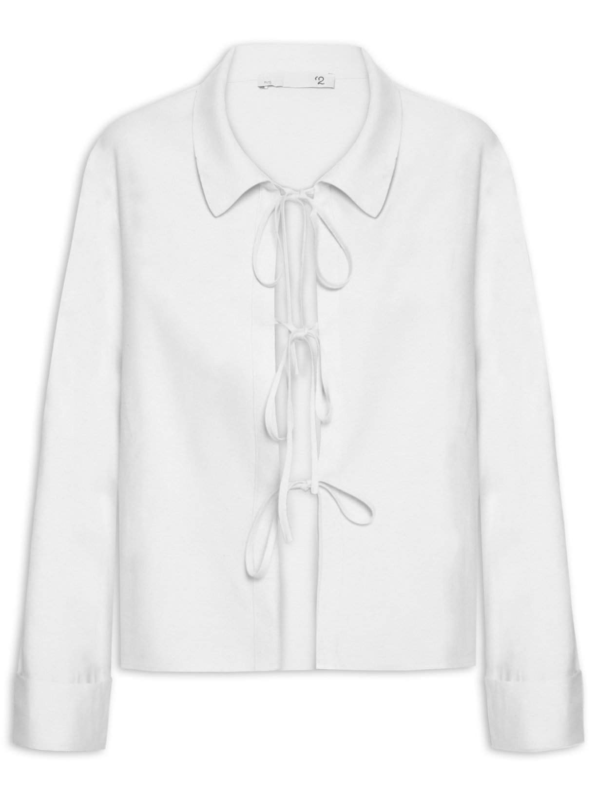 Camisa Feminina Com Abertura Frontal - Branco