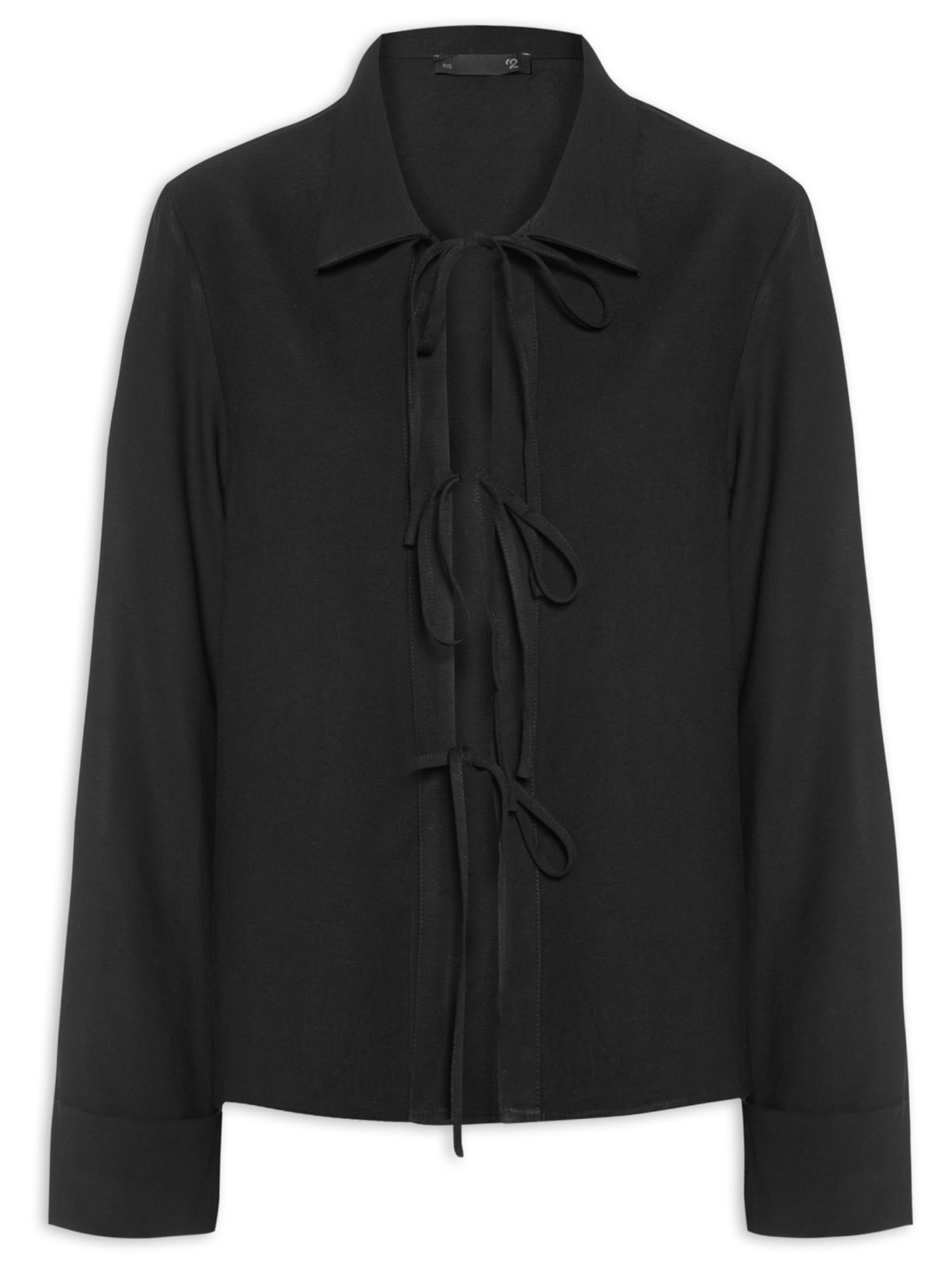 Camisa Feminina Com Abertura Frontal - Preto