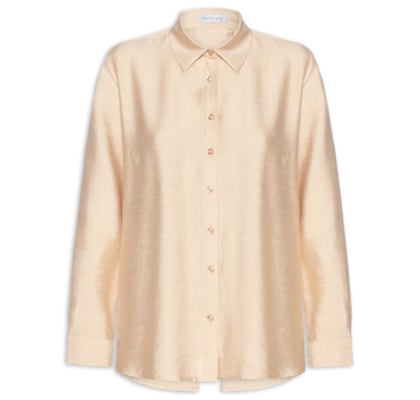 Camisa Feminina Com Amarração Nas Costas - Bege